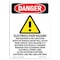 Signmission OSHA Sign, 10" Height, Rigid Plastic, Electrocution Hazard, Portrait, V-1866 OS-DS-P-710-V-1866 - alternate 1